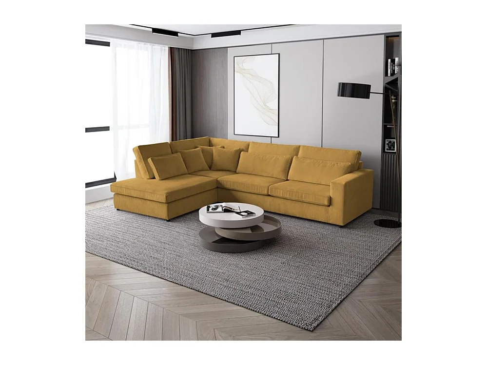 ECKSOFA Parma ohne Schlaffunktion gelb links