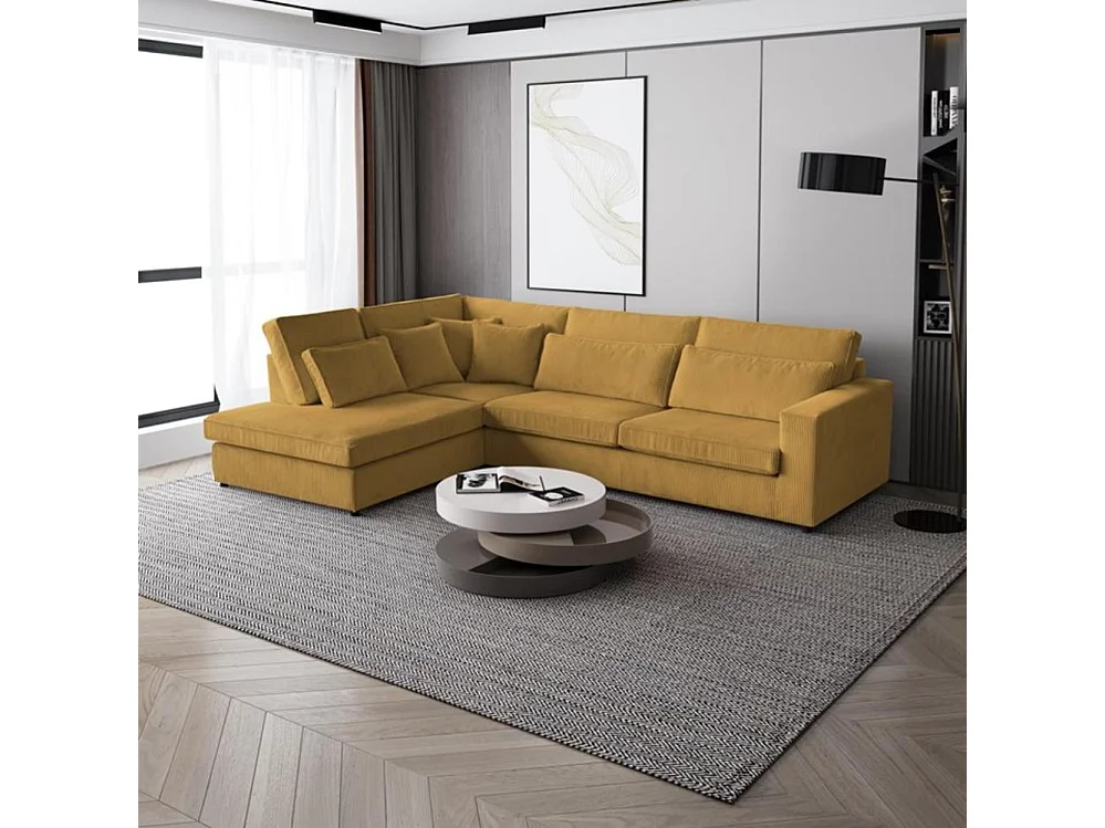 ECKSOFA Parma ohne Schlaffunktion gelb links