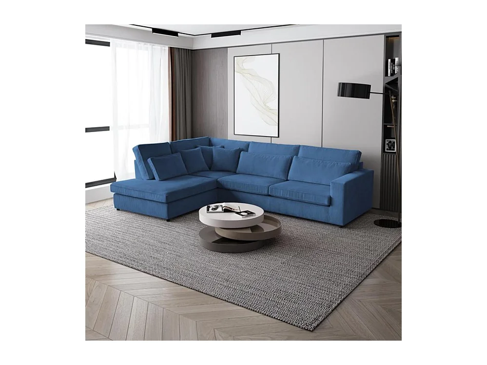 CANAPE Parma sans fonction sommeil bleu foncé gauche