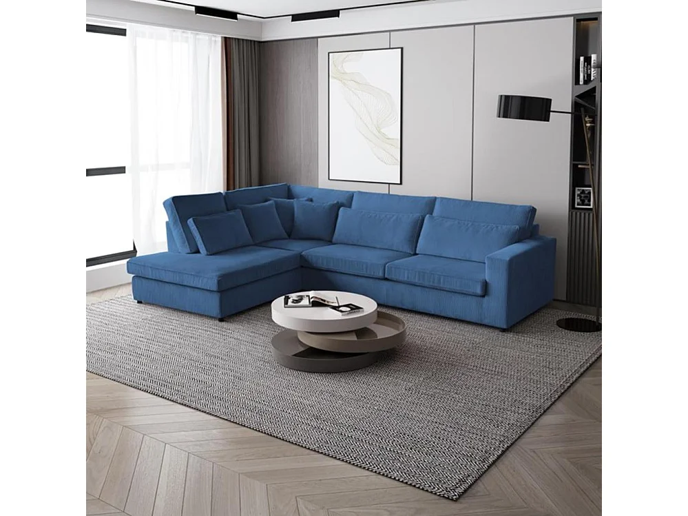 ECKSOFA Parma ohne Schlaffunktion dunkelblau links