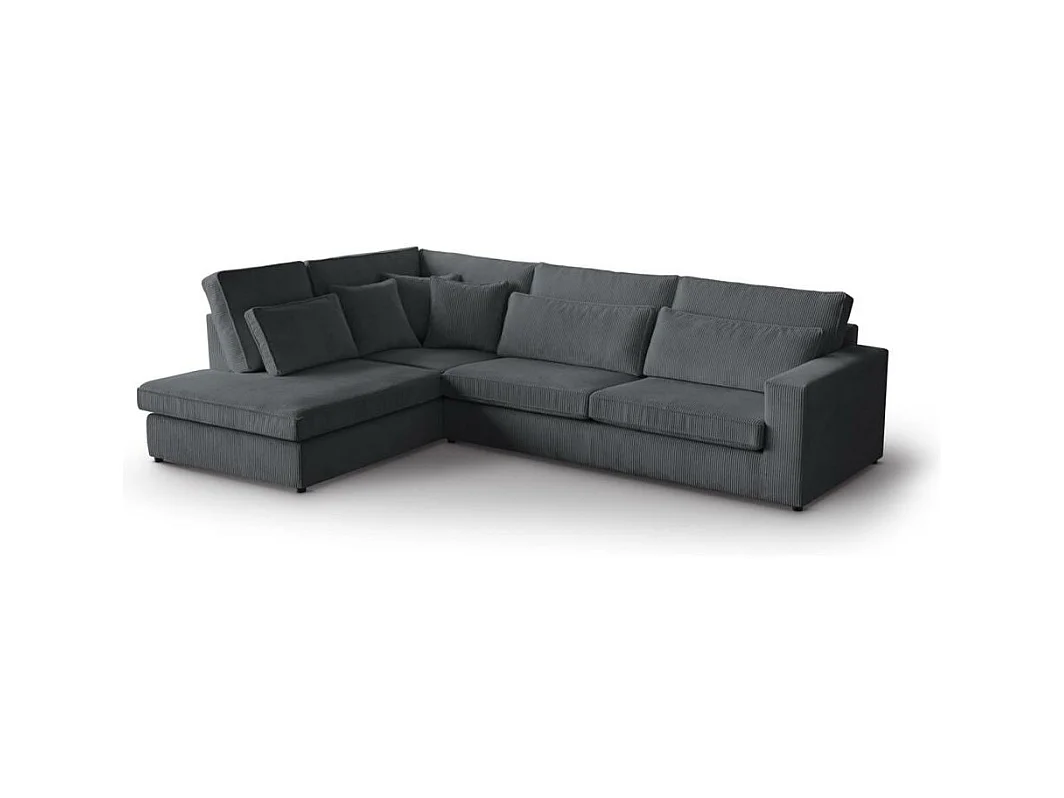 ECKSOFA Parma ohne Schlaffunktion dunkelgrau links