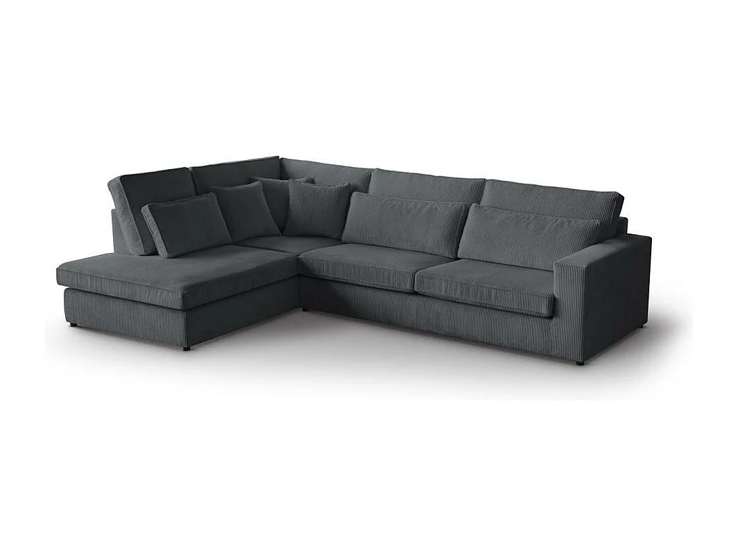 CANAPE Parma sans fonction sommeil gris foncé gauche