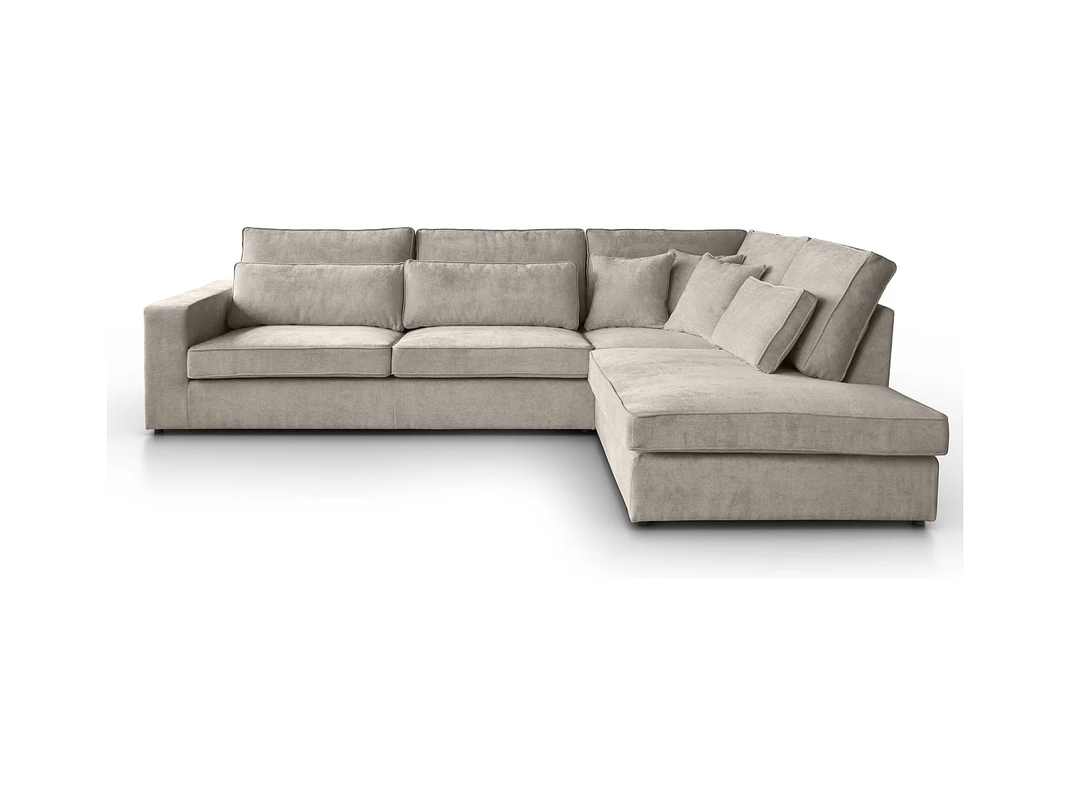 ECKSOFA Parma ohne Schlaffunktion cappuccino rechts