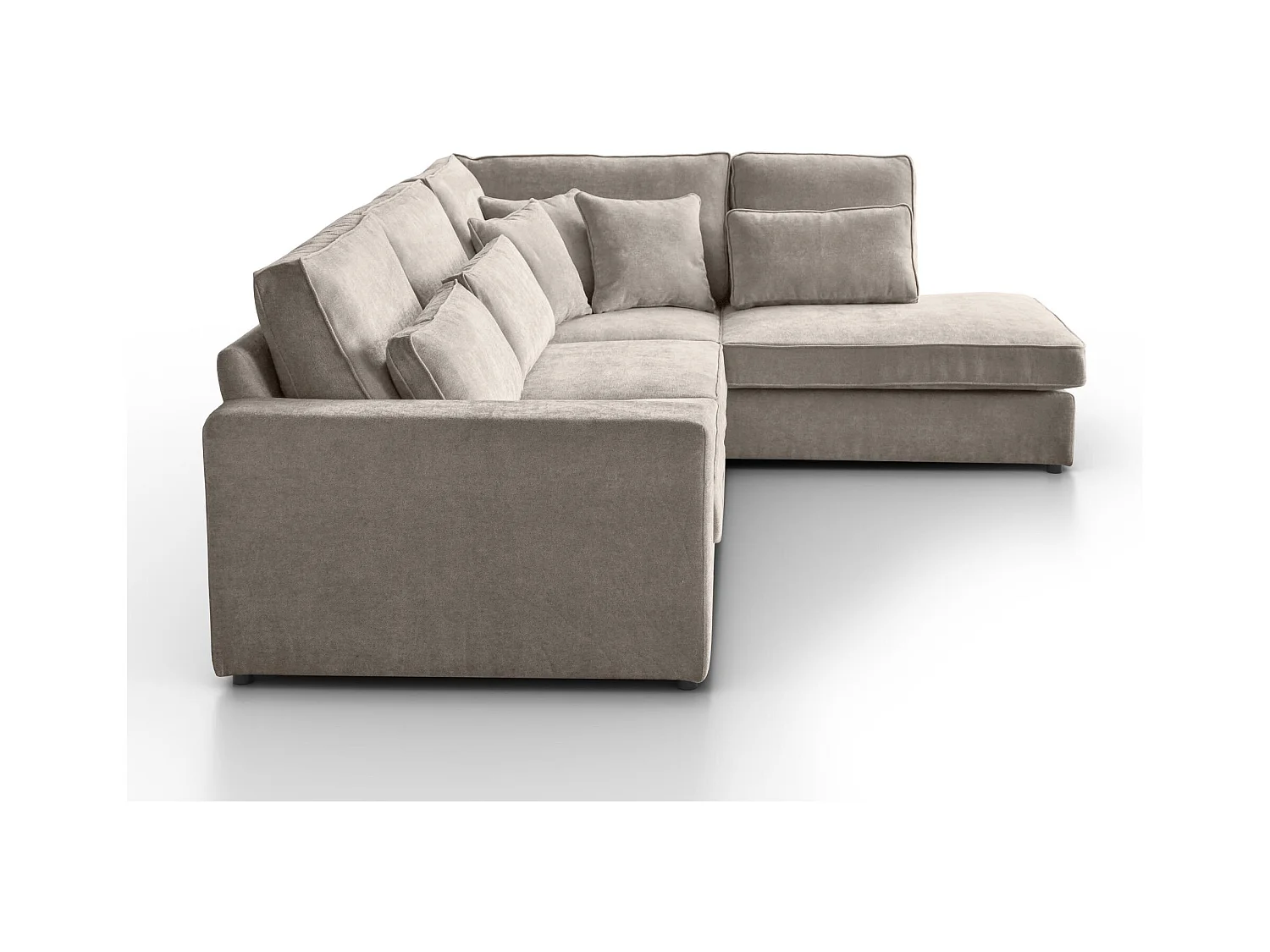 ECKSOFA Parma ohne Schlaffunktion cappuccino rechts