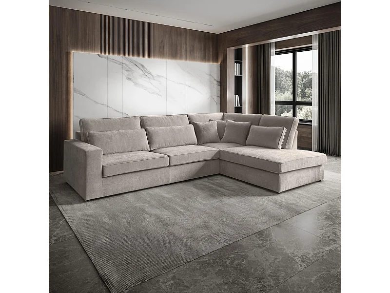 ECKSOFA Parma ohne Schlaffunktion cappuccino rechts