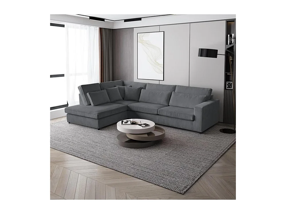 CANAPE Parma sans fonction sommeil gris gauche