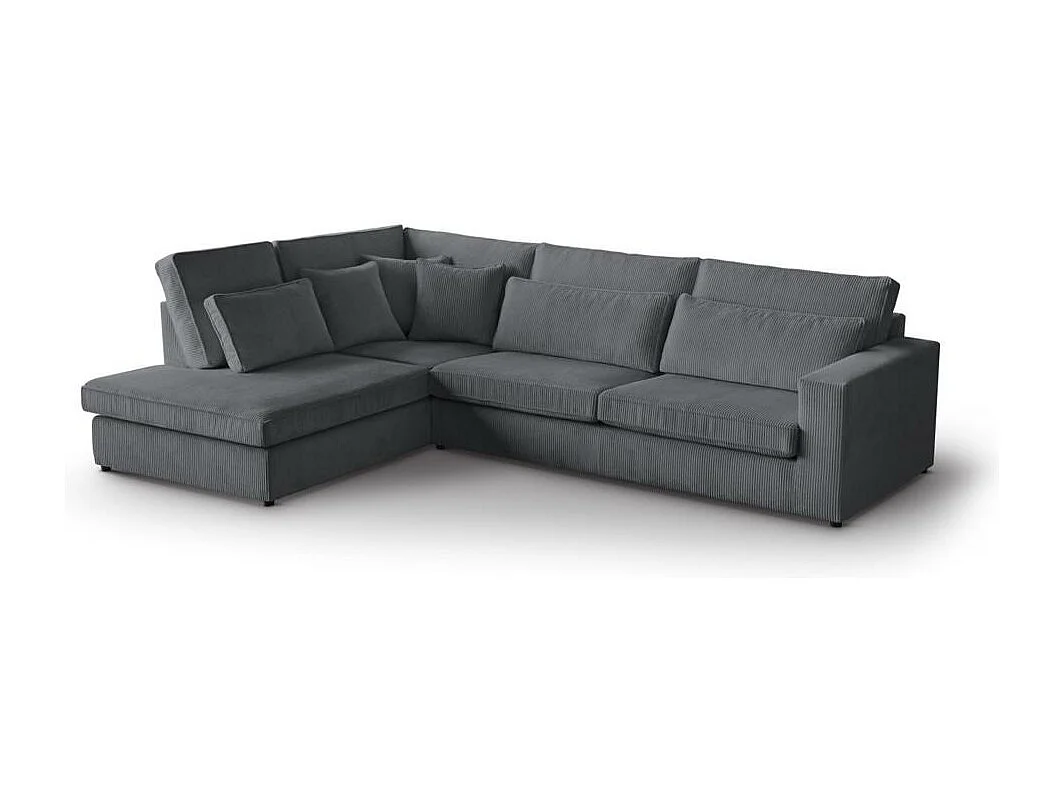 Hoekbank Parma zonder slaapfunctie grijs links