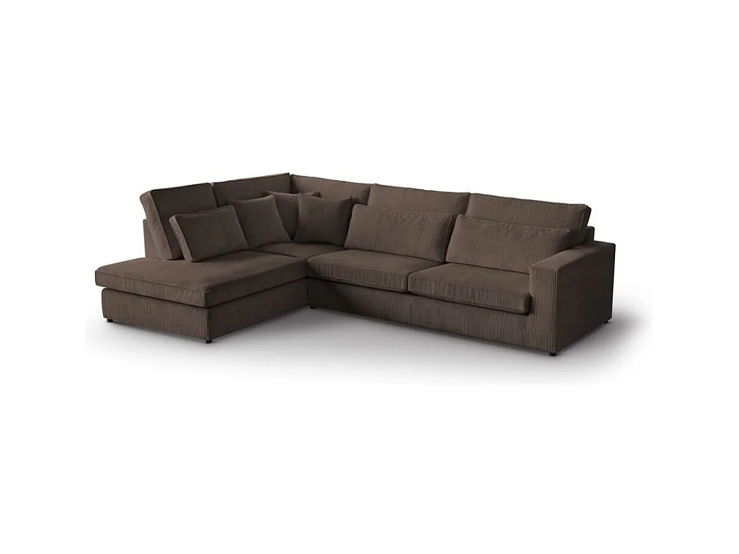 ECKSOFA Parma ohne Schlaffunktion braun links