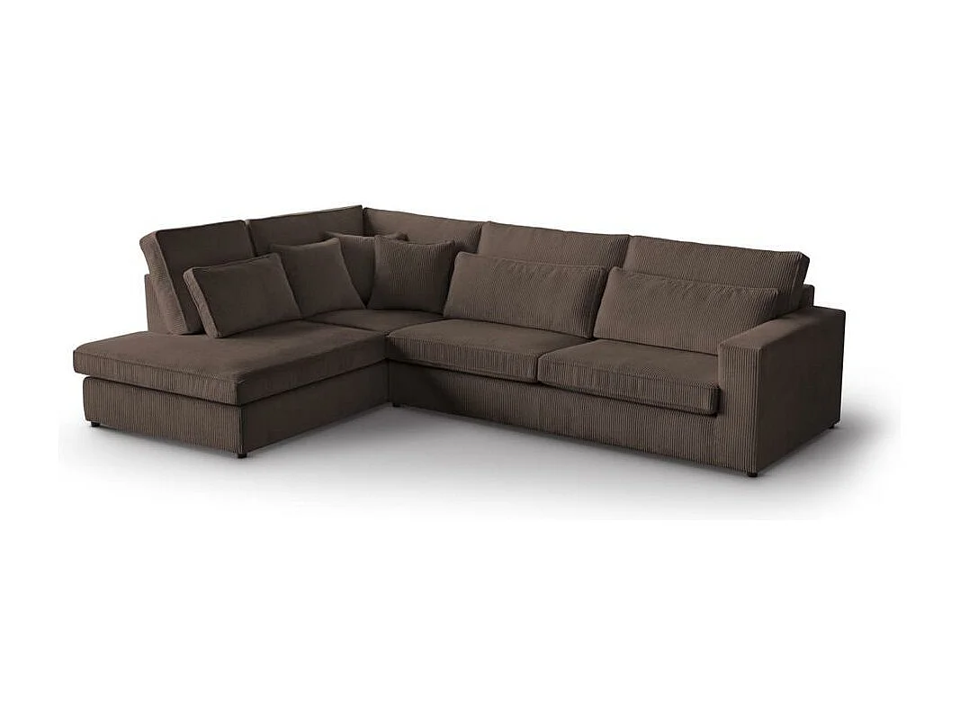 ECKSOFA Parma ohne Schlaffunktion braun links