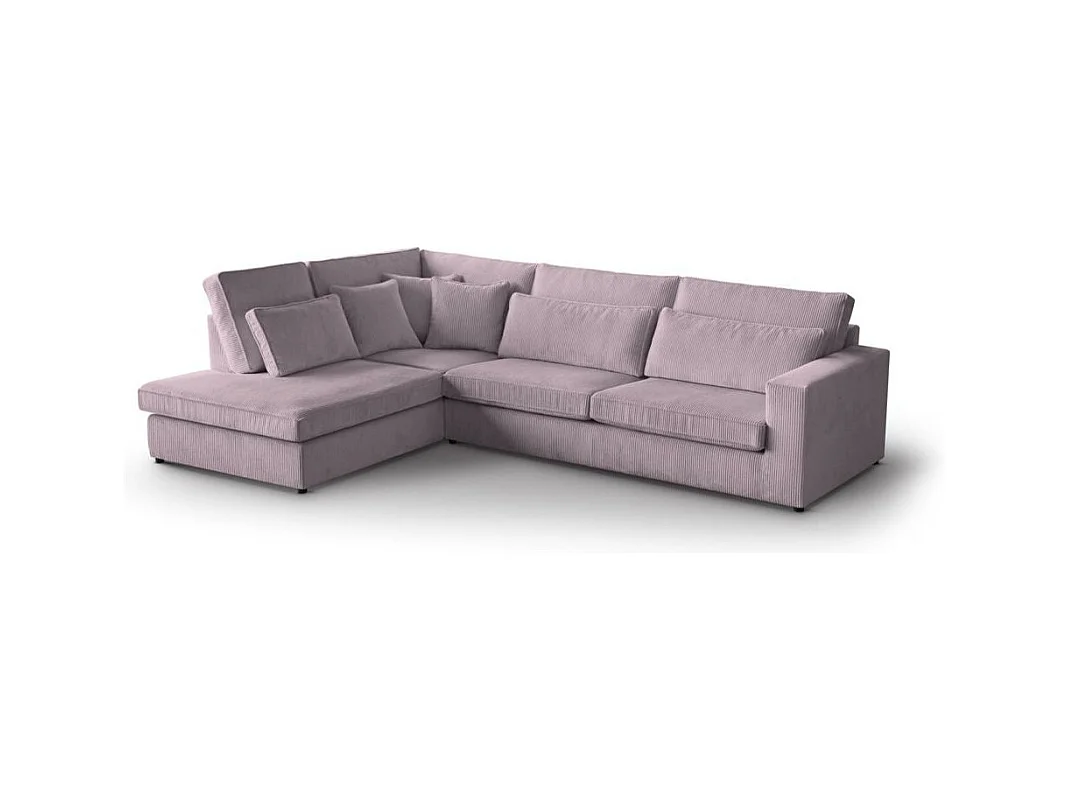 ECKSOFA Parma ohne Schlaffunktion rosa links