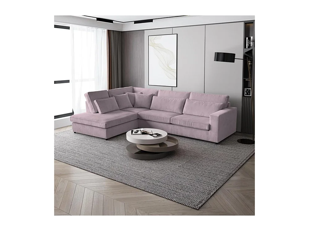 CANAPE Parma sans fonction sommeil rose gauche