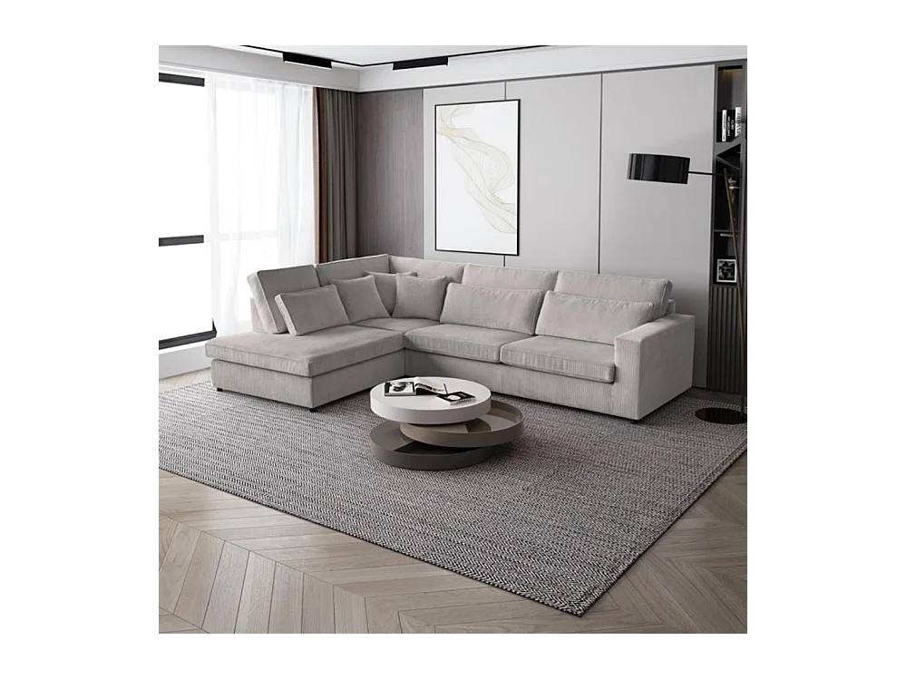 ECKSOFA Parma ohne Schlaffunktion cappuccino links