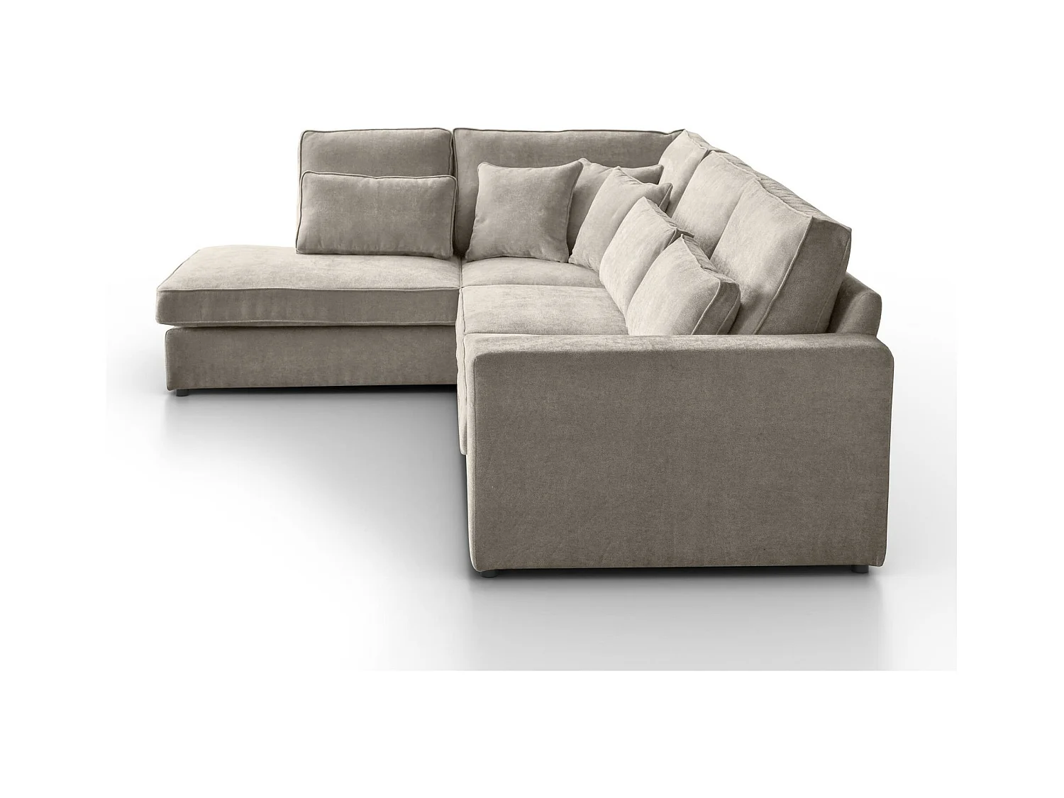 ECKSOFA Parma ohne Schlaffunktion cappuccino links