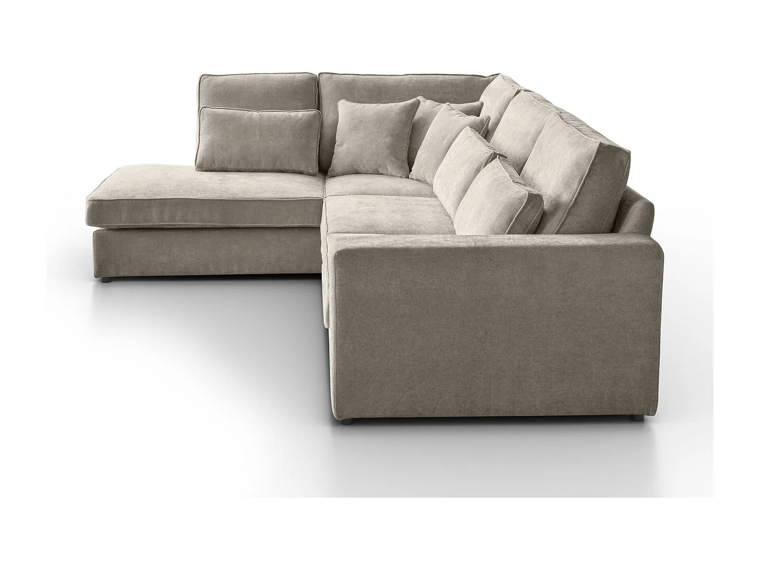 CANAPE Parma sans fonction sommeil cappuccino gauche