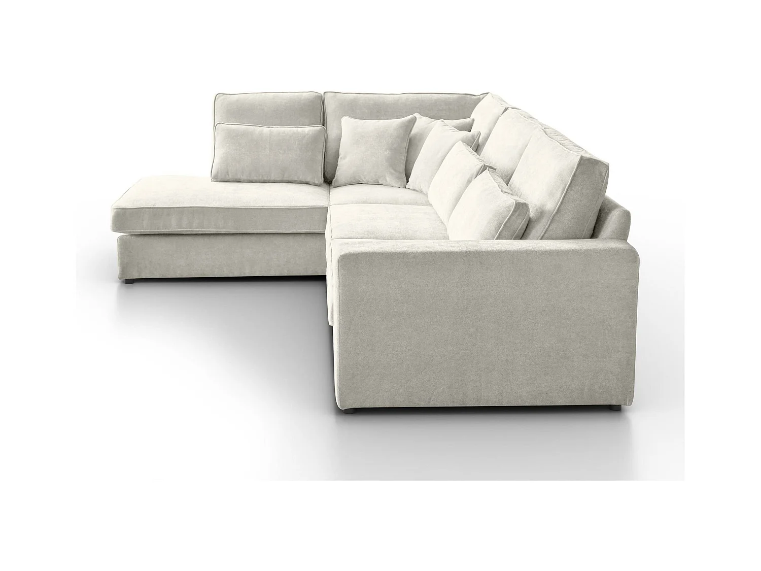 ECKSOFA Parma ohne Schlaffunktion beige links