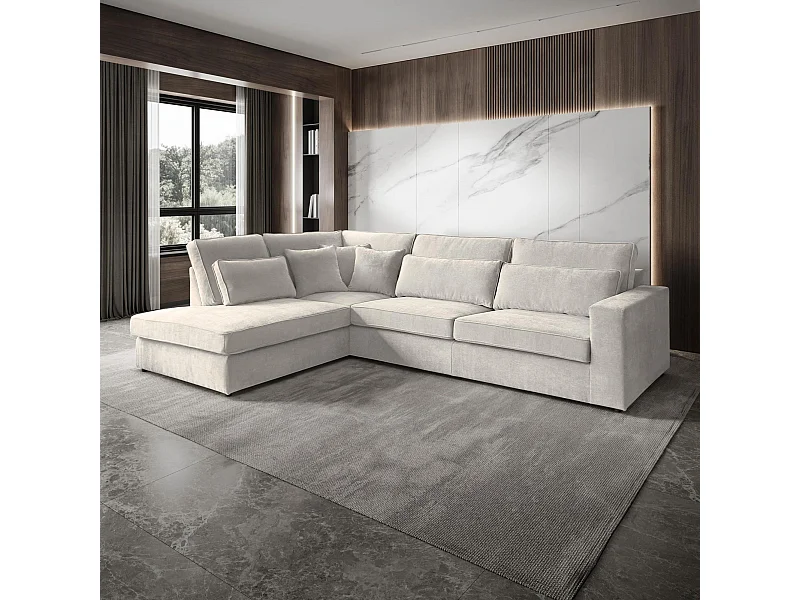 ECKSOFA Parma ohne Schlaffunktion beige links