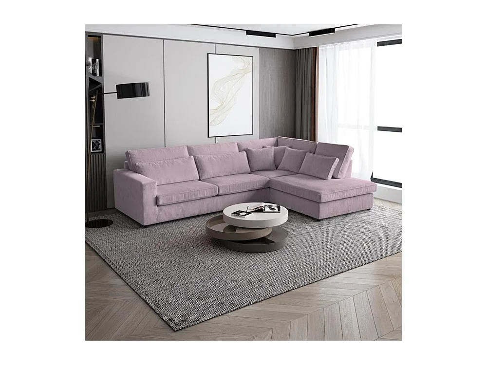 ECKSOFA Parma ohne Schlaffunktion rosa rechts