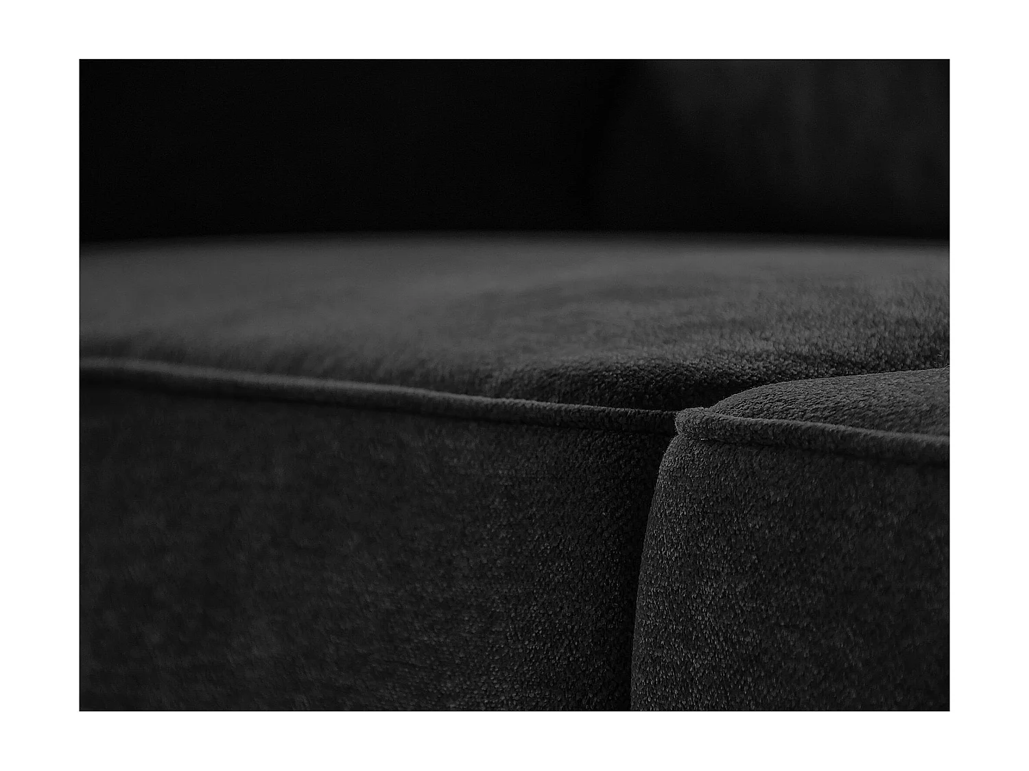 ECKSOFA Parma ohne Schlaffunktion schwarz rechts