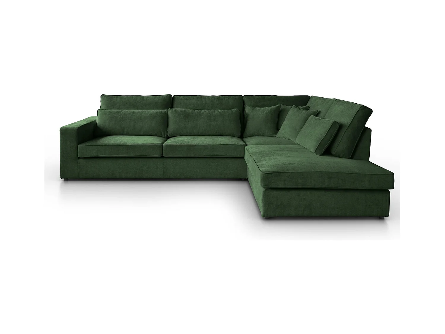 ECKSOFA Parma ohne Schlaffunktion dunkelgrün rechts