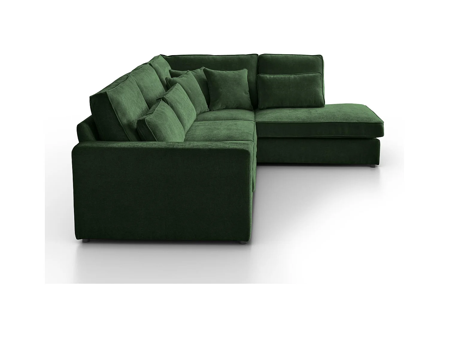 ECKSOFA Parma ohne Schlaffunktion dunkelgrün rechts