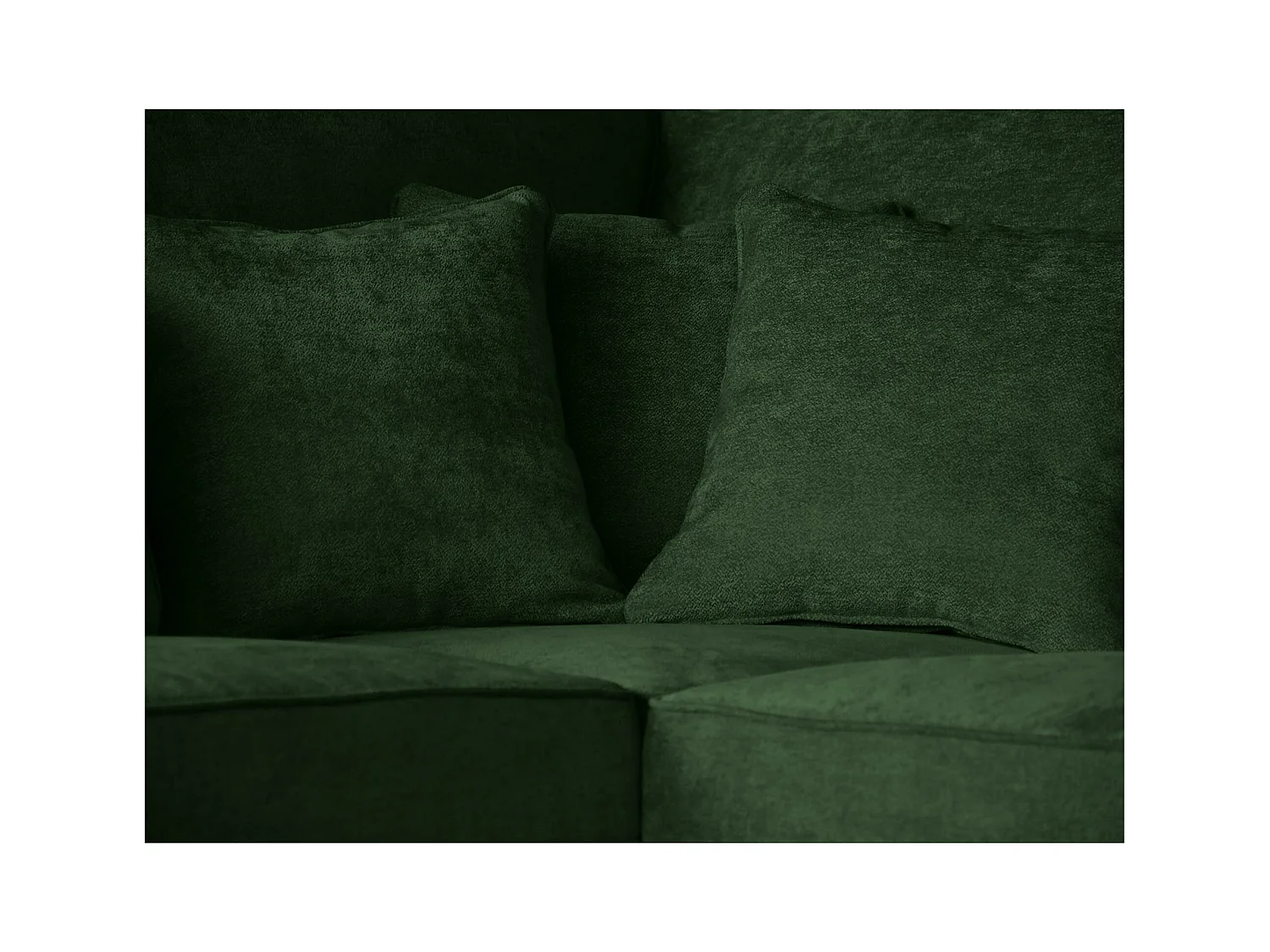 ECKSOFA Parma ohne Schlaffunktion dunkelgrün rechts