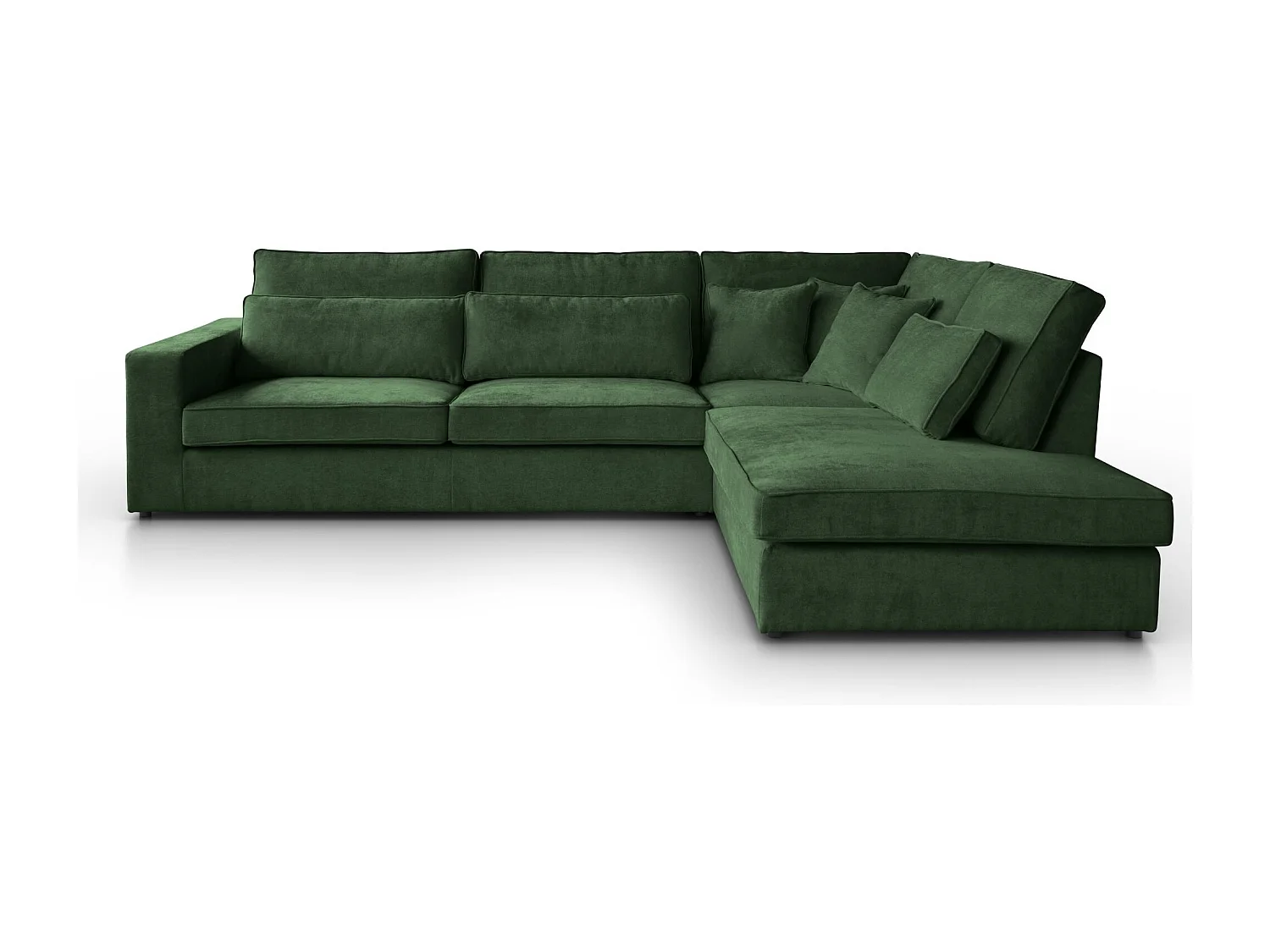 CANAPE Parma sans fonction sommeil vert foncé à droite