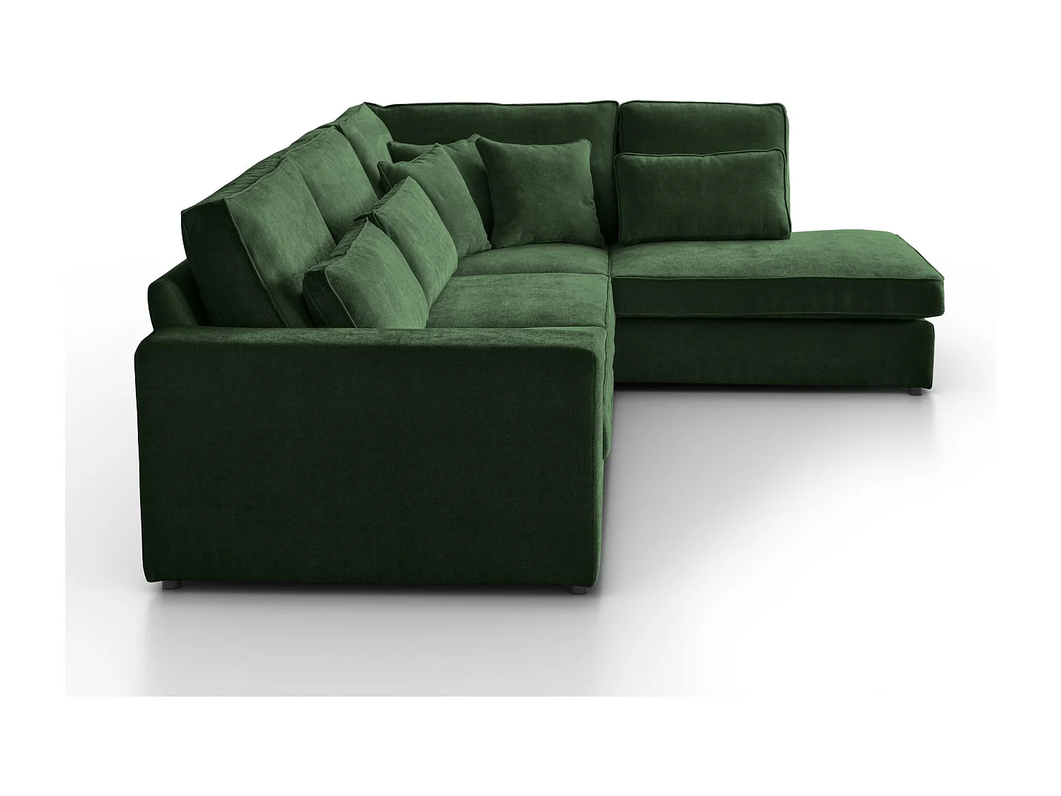 CANAPE Parma sans fonction sommeil vert foncé à droite