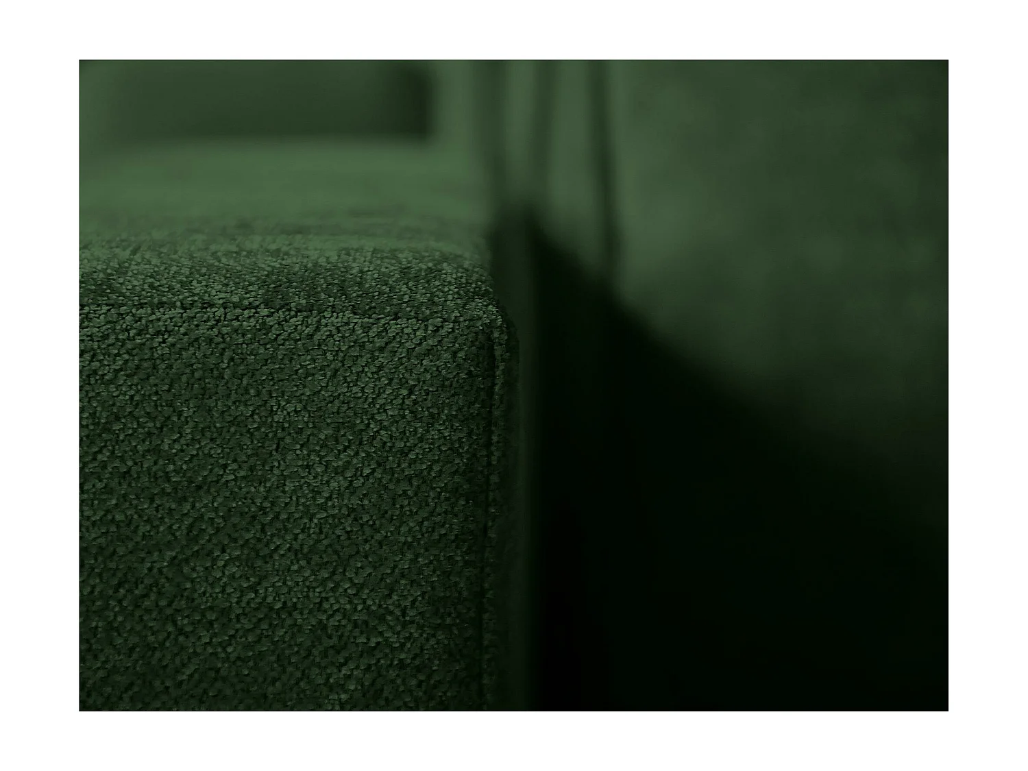 CANAPE Parma sans fonction sommeil vert foncé à droite