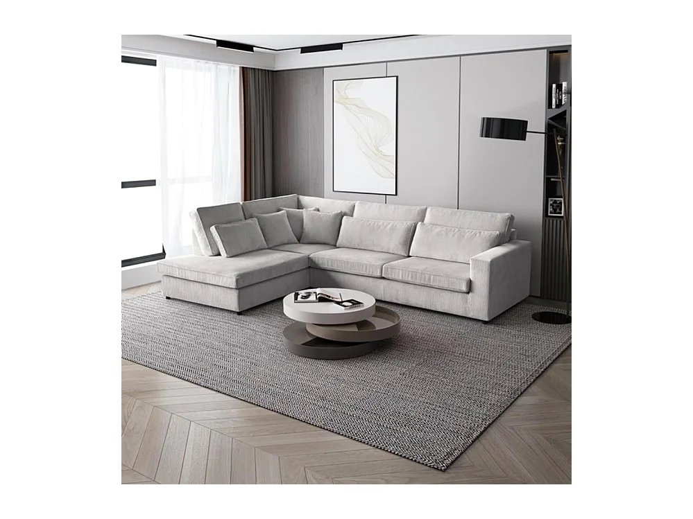Hoekbank Parma zonder slaapfunctie beige links
