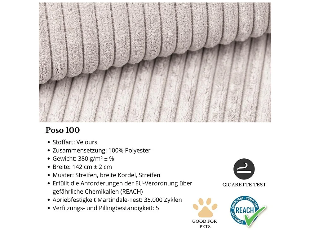 ECKSOFA Parma ohne Schlaffunktion beige rechts