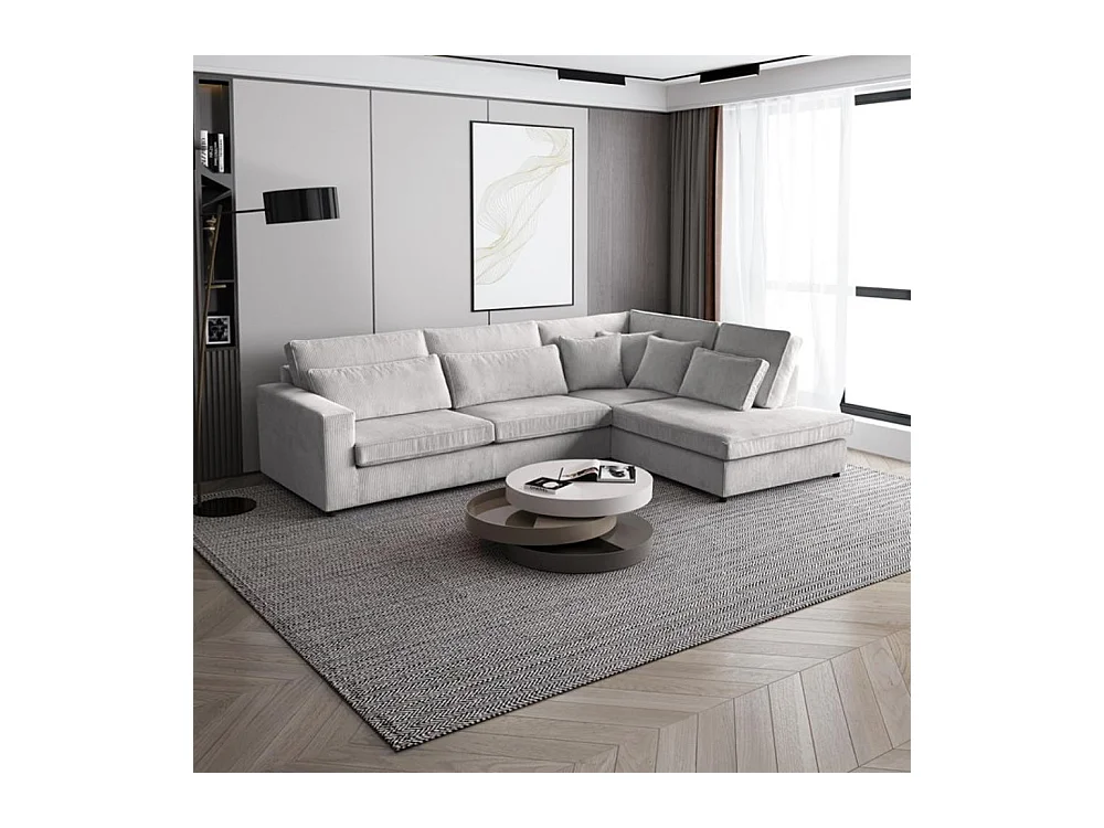 ECKSOFA Parma ohne Schlaffunktion beige rechts