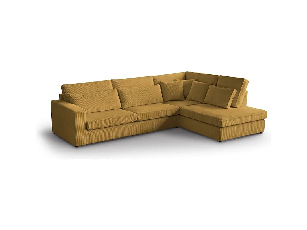 Hoekbank Parma zonder slaapfunctie geel rechts