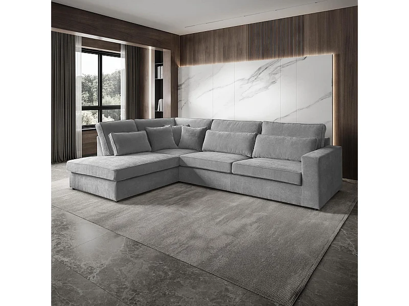 ECKSOFA Parma ohne Schlaffunktion hellgrau links