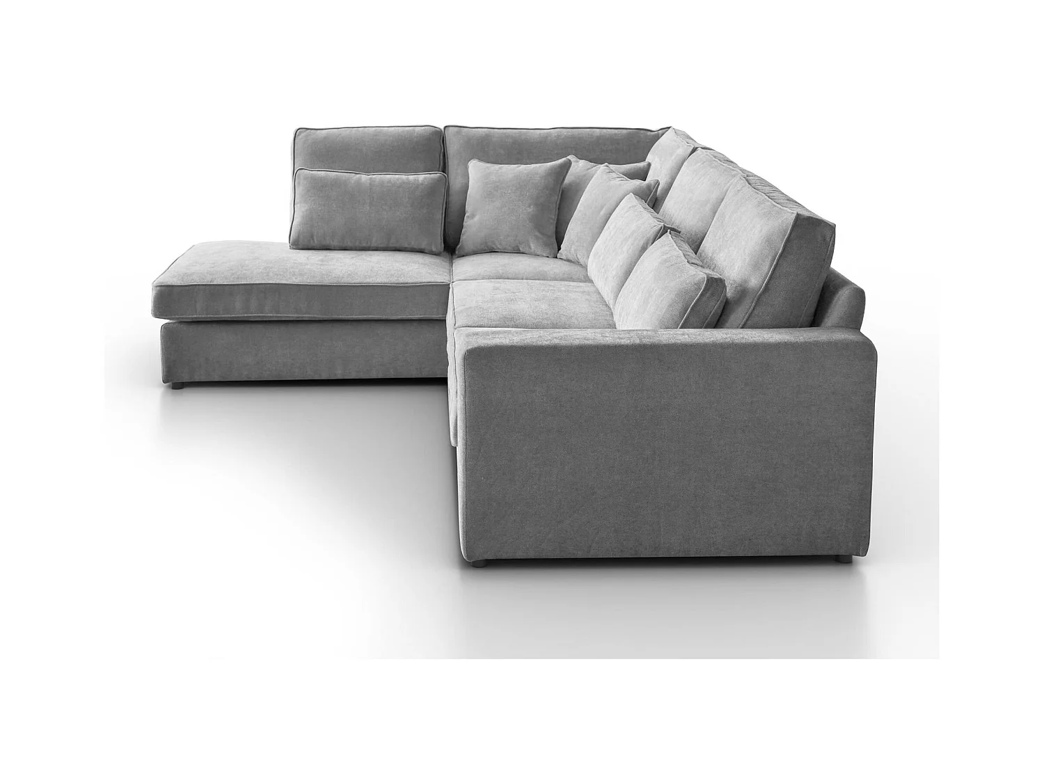 ECKSOFA Parma ohne Schlaffunktion hellgrau links