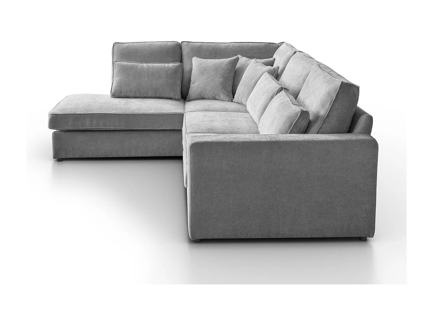 CANAPE Parma sans fonction sommeil gris clair gauche