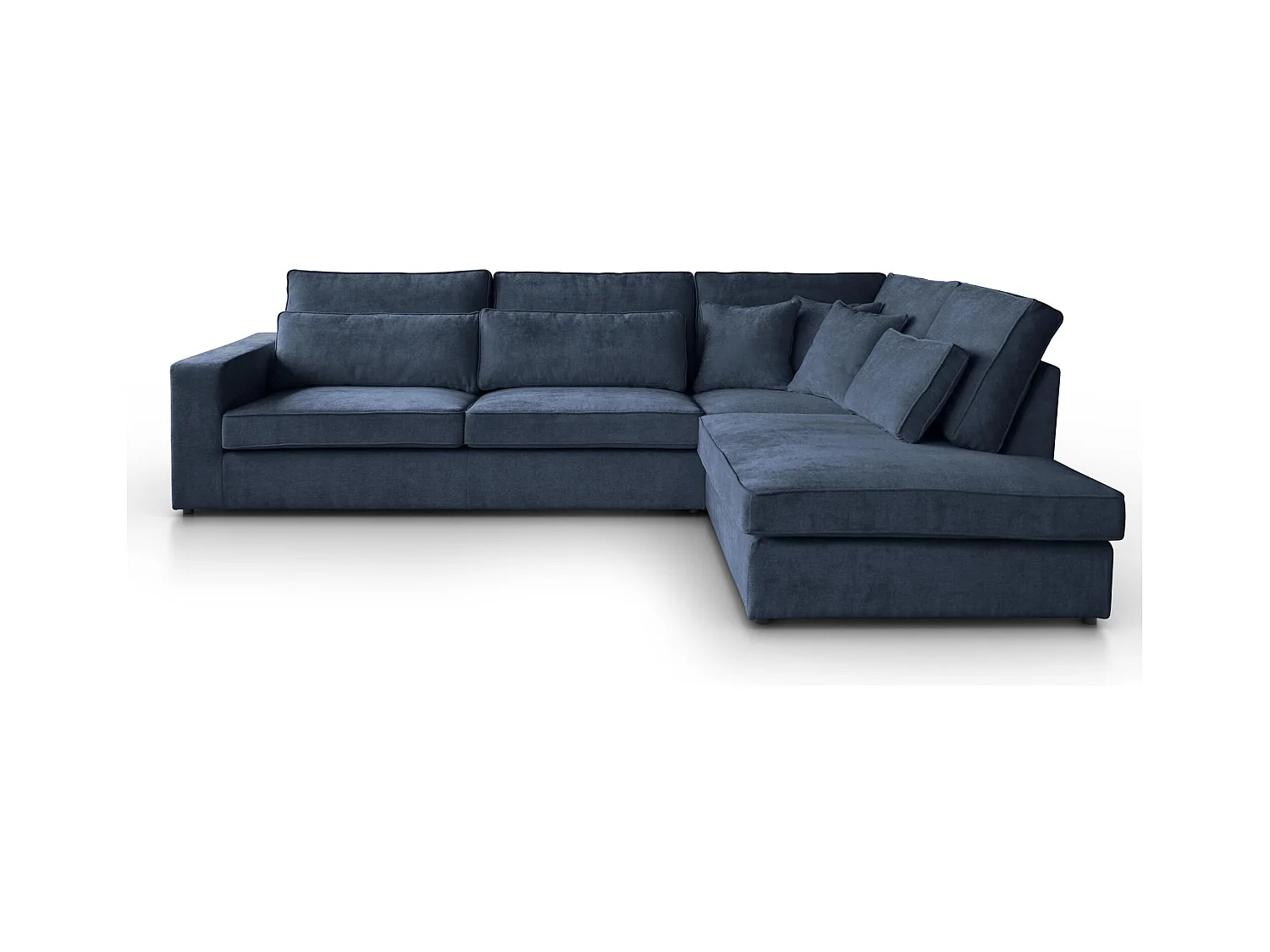 ECKSOFA Parma ohne Schlaffunktion dunkelblau rechts