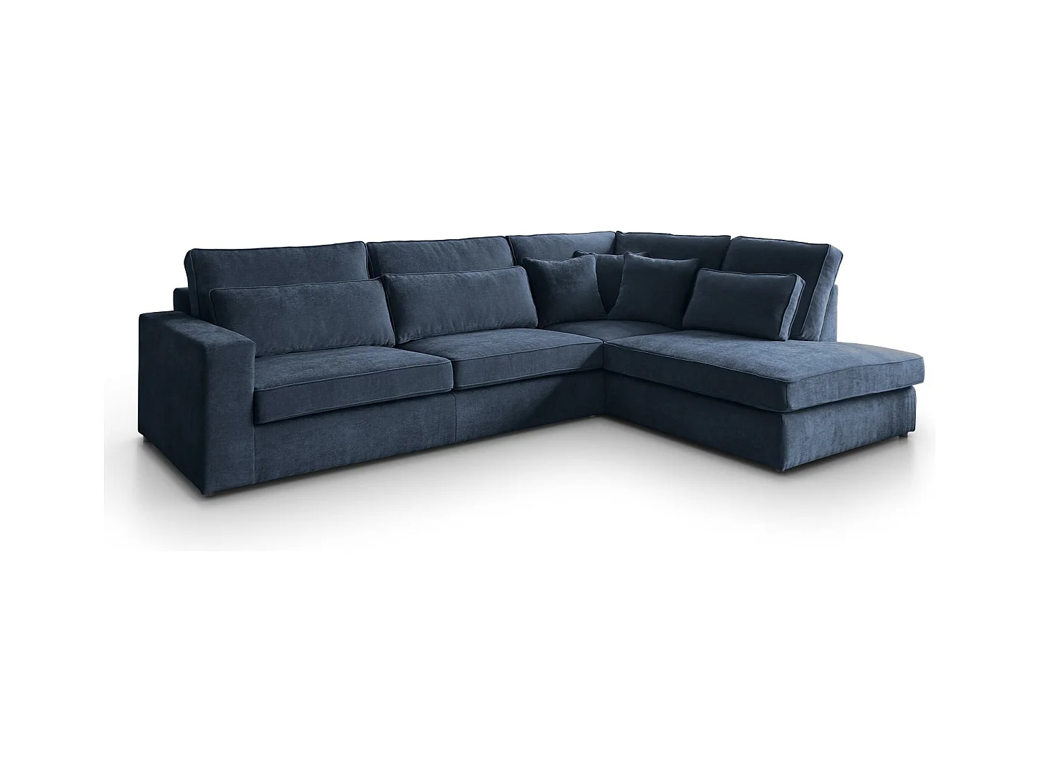 ECKSOFA Parma ohne Schlaffunktion dunkelblau rechts