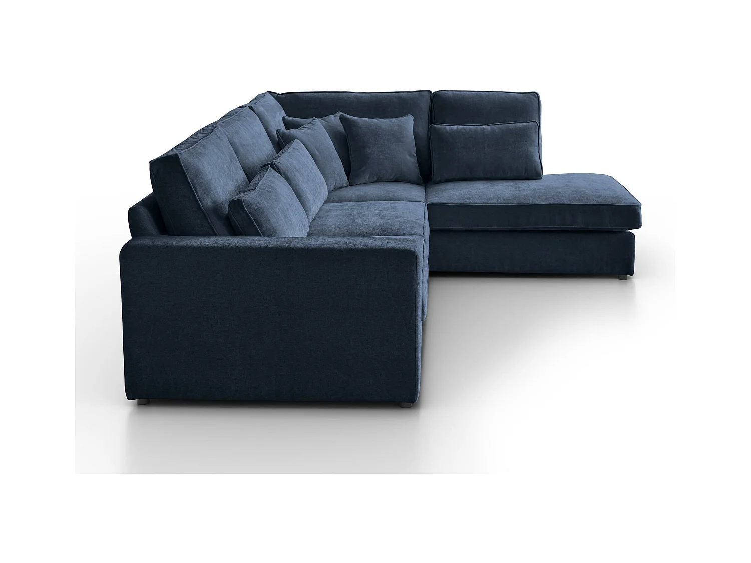 ECKSOFA Parma ohne Schlaffunktion dunkelblau rechts