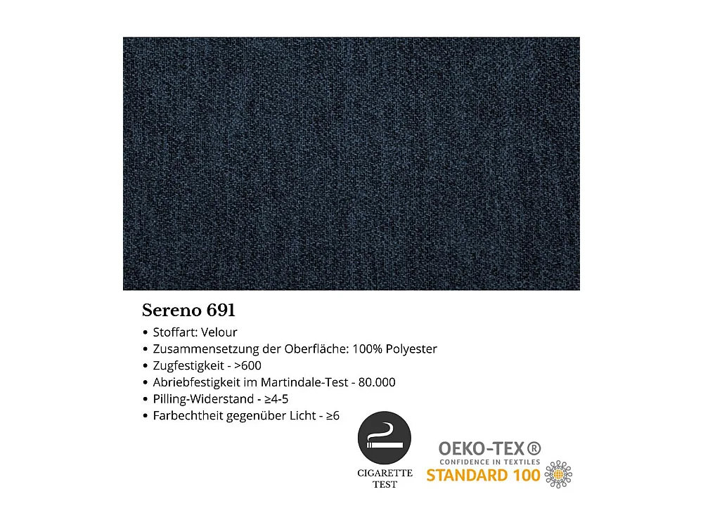 ECKSOFA Parma ohne Schlaffunktion dunkelblau rechts