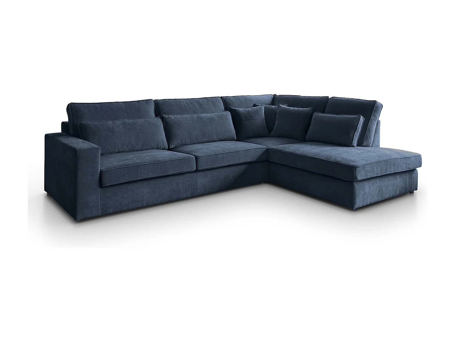 CANAPE Parma sans fonction sommeil bleu foncé droite