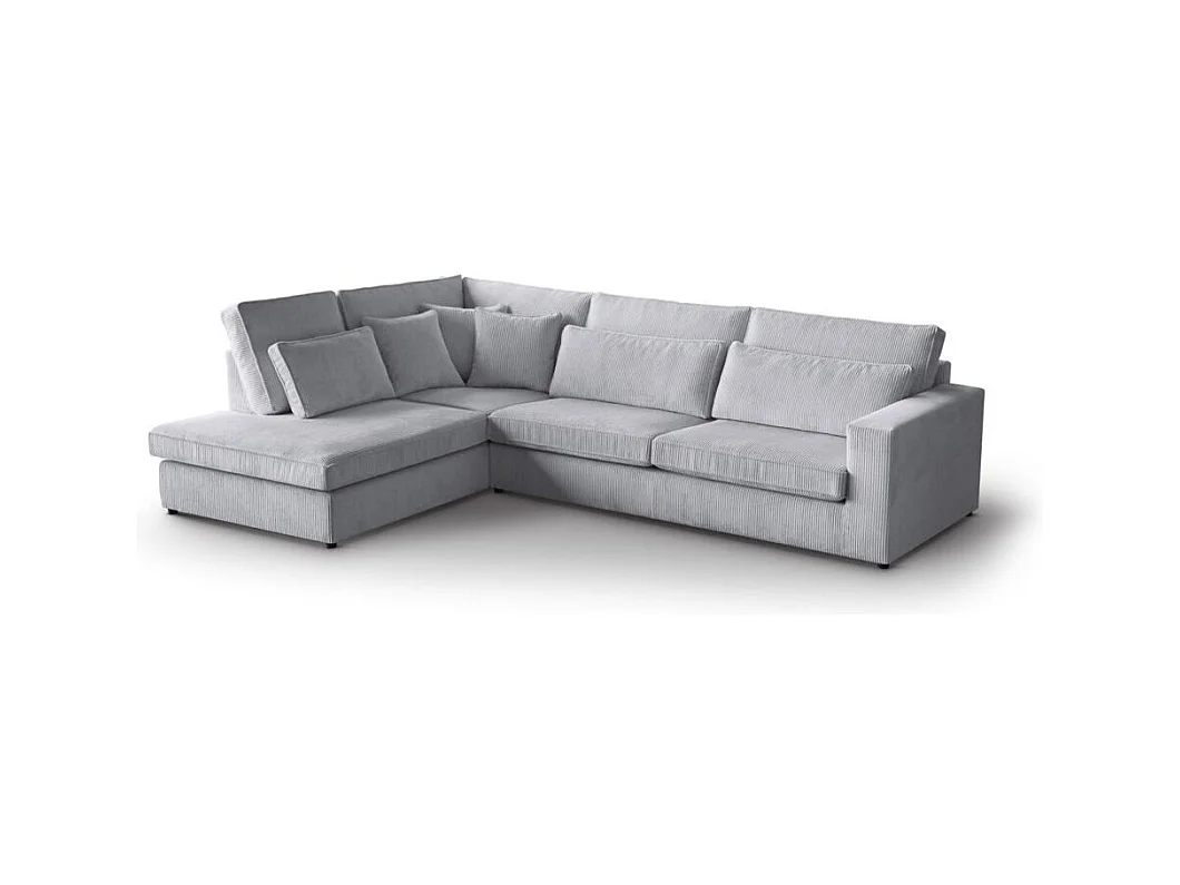 ECKSOFA Parma ohne Schlaffunktion hellgrau links