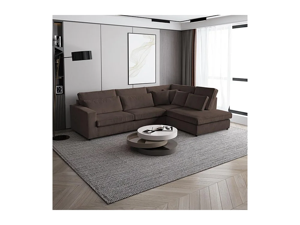 ECKSOFA Parma ohne Schlaffunktion braun rechts