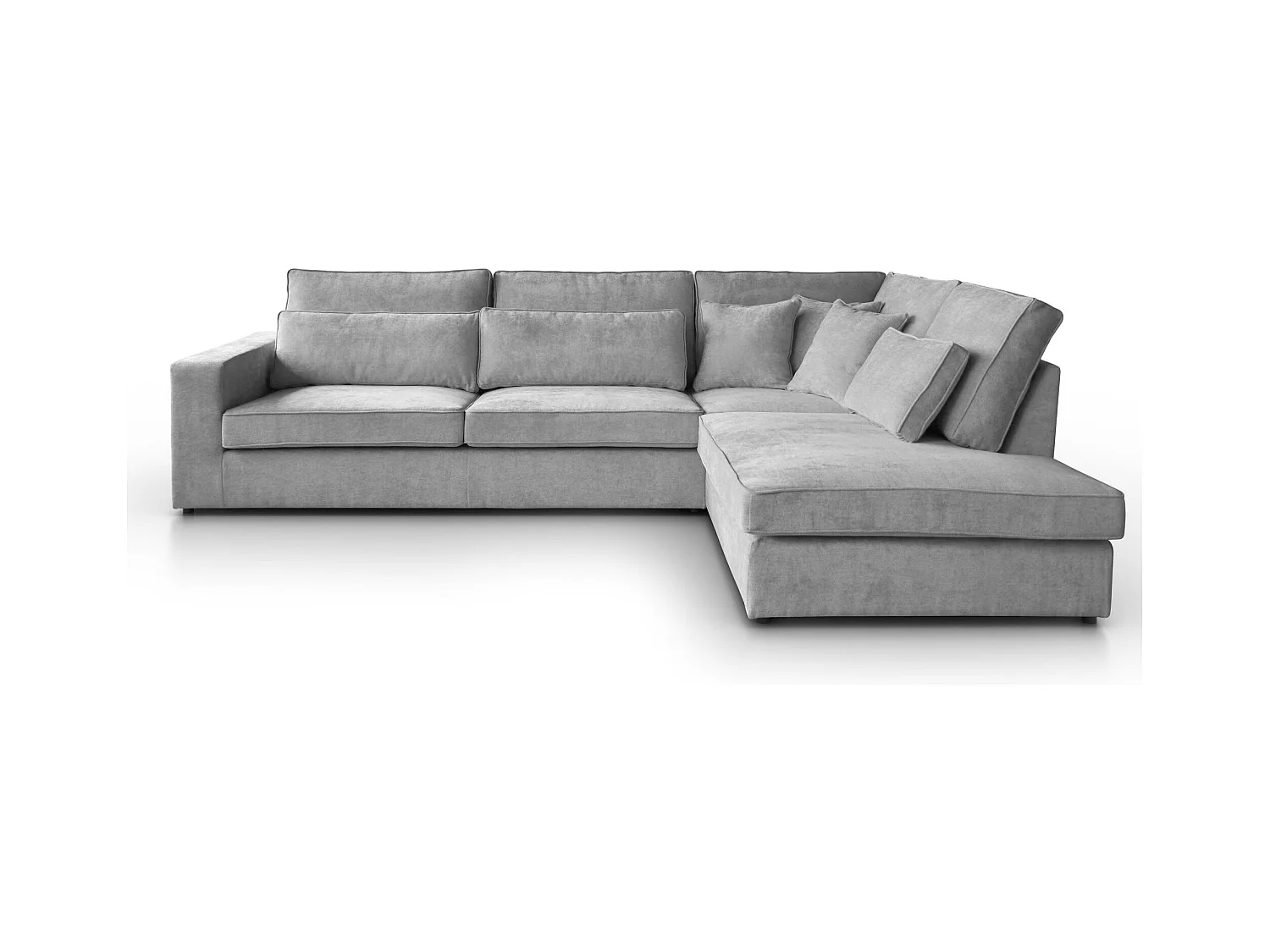 CANAPE Parma sans fonction sommeil gris clair à droite