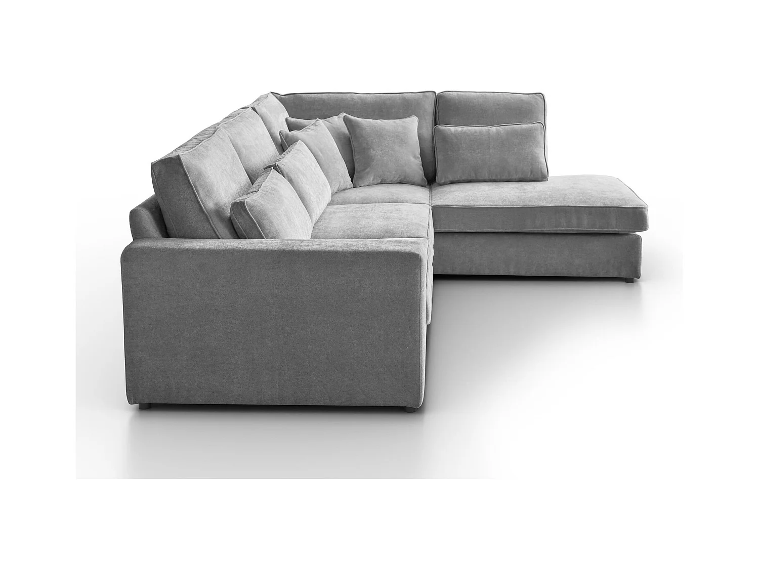 CANAPE Parma sans fonction sommeil gris clair à droite