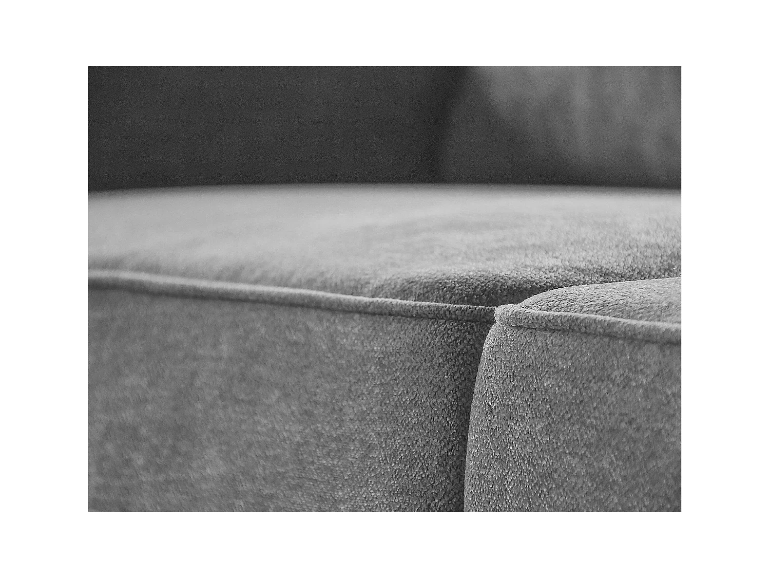 CANAPE Parma sans fonction sommeil gris clair à droite