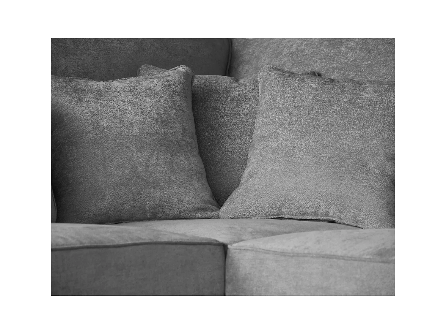 CANAPE Parma sans fonction sommeil gris clair à droite