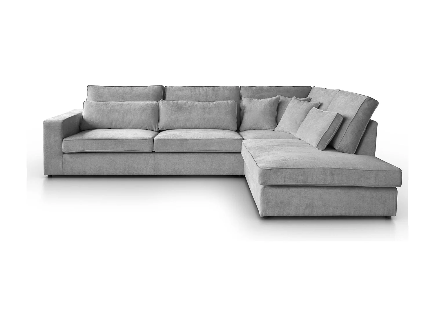 ECKSOFA Parma ohne Schlaffunktion hellgrau rechts