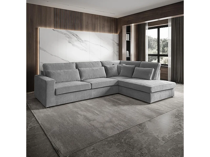 ECKSOFA Parma ohne Schlaffunktion hellgrau rechts