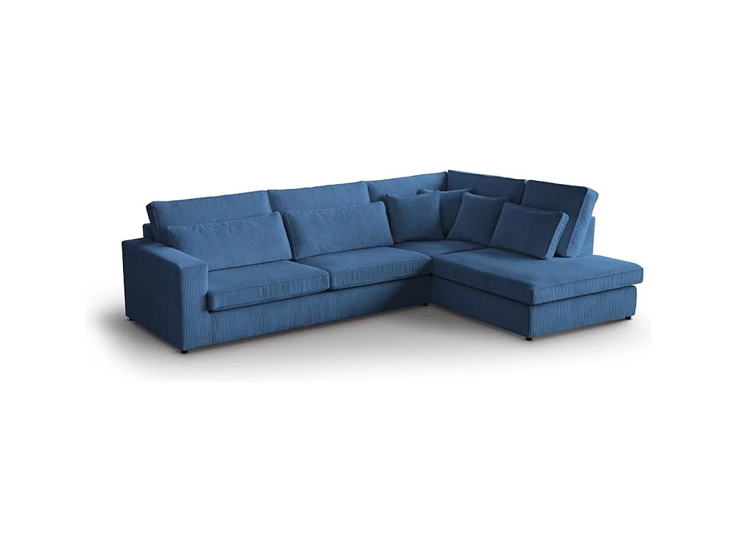 Hoekbank Parma zonder slaapfunctie donkerblauw rechts