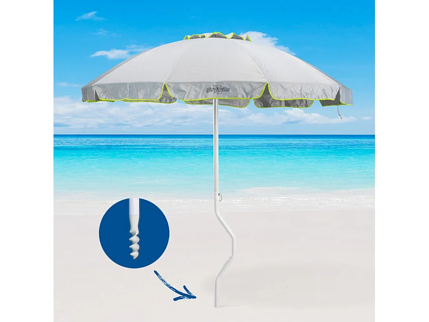 Parasol de plage léger visser protection UV 220 cm Solis